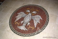 Mozaik dvoglavi orao u manastiru Staro Hopovo